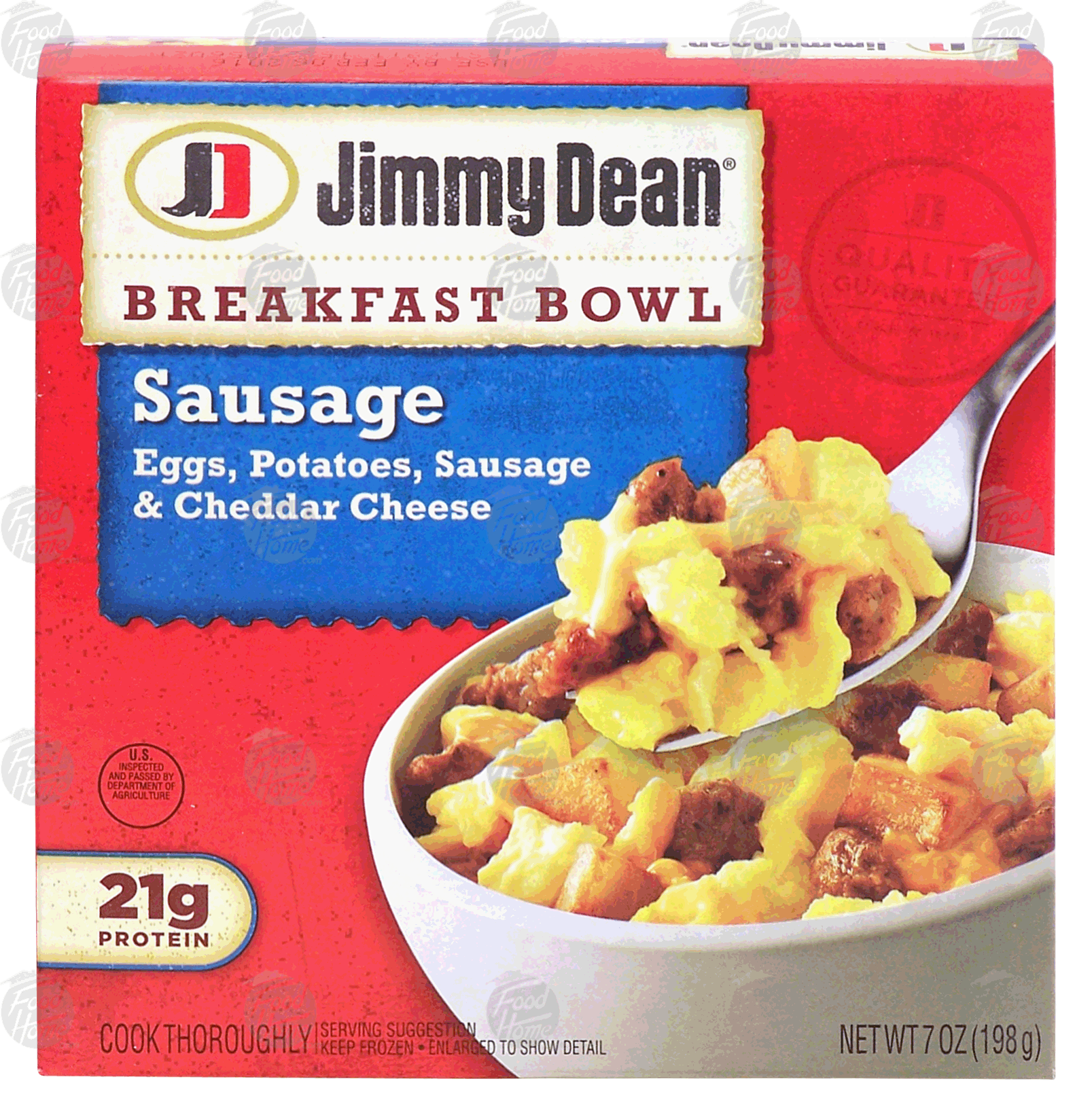 Jimmy Dean Breakfast Bowl sausage; eggs, potatoes, sausage & cheddar cheese Full-Size Picture